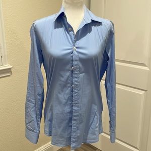 Saks Fifth Ave Trim Fit light blue dress shirt